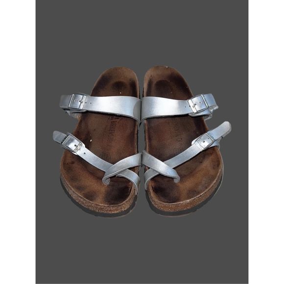 Birkenstock Mayari Birko-Flor Sandal (Women) Silver Size 41  US 10 10.5 - Picture 2 of 6